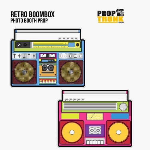Boom Box Reference X02 – Retro Boom Box Photo Booth Prop – PropTrunk.com